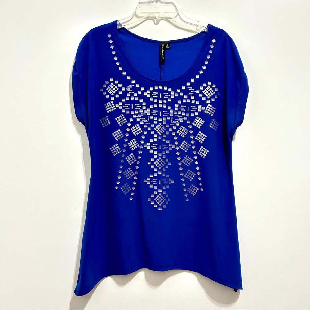 Susan Lawrence Women’s Royal Blue & Silver Top